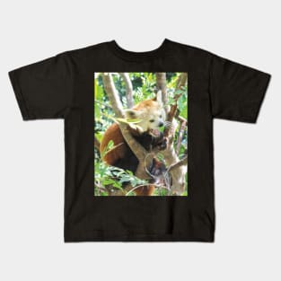 Cute Red Panda Yawning Kids T-Shirt